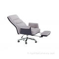 Prix ​​de gros hiver chaise de bureau en cuir chaise de direction avec repose-pieds